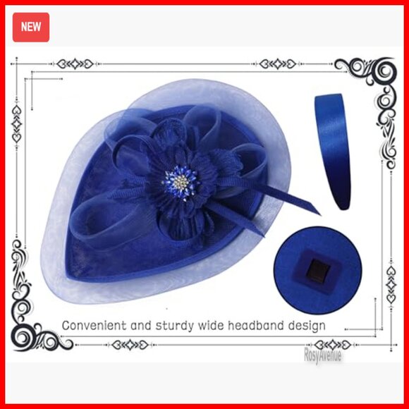 Vintage Linen Fascinator Hat for Derby Wedding Church Tea Party main image 4